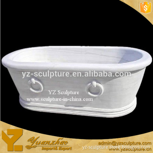 large hot sale white marble bathtub statue for indoor decoration